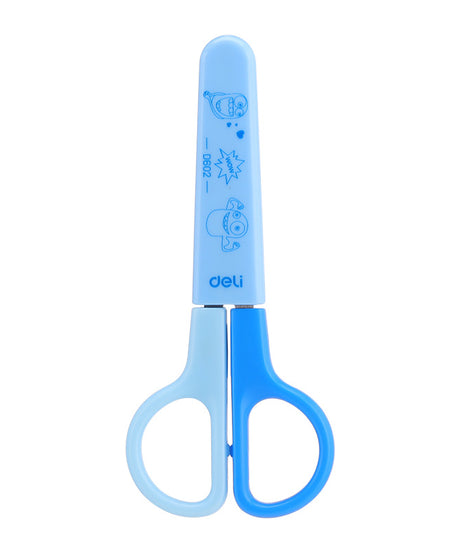 Foarfeca scolara 12 cm cu protectie de plastic Deli