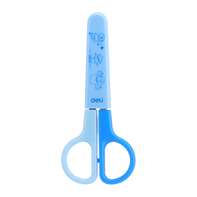 Foarfeca scolara 12 cm cu protectie de plastic Deli