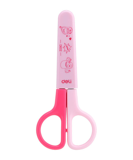Foarfeca scolara 12 cm cu protectie de plastic Deli