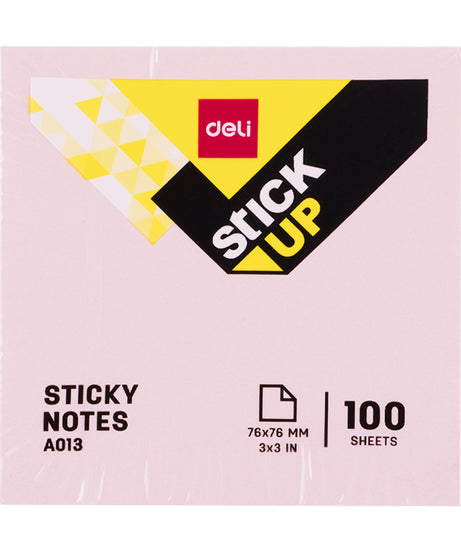 Notes adeziv 76 x 76 mm diverse culori pastel 100 file Deli