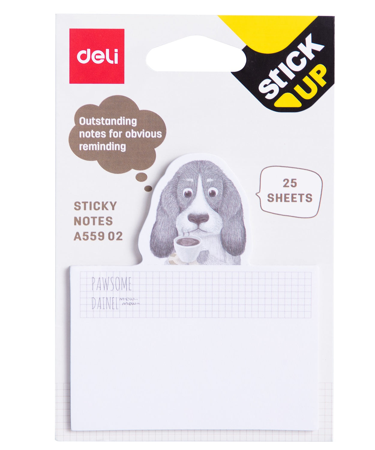 Notes adezive pisici si catei 75 x 84 mm 25 file Deli