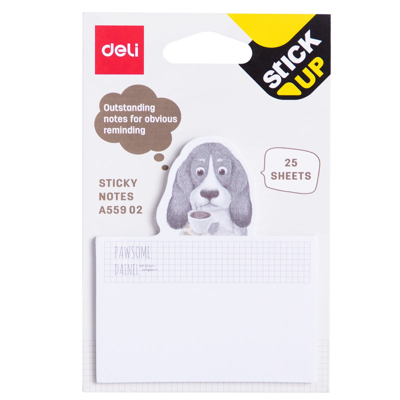 Notes adezive pisici si catei 75 x 84 mm 25 file Deli