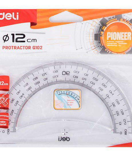Raportor 180 grade transparent 12 cm Deli