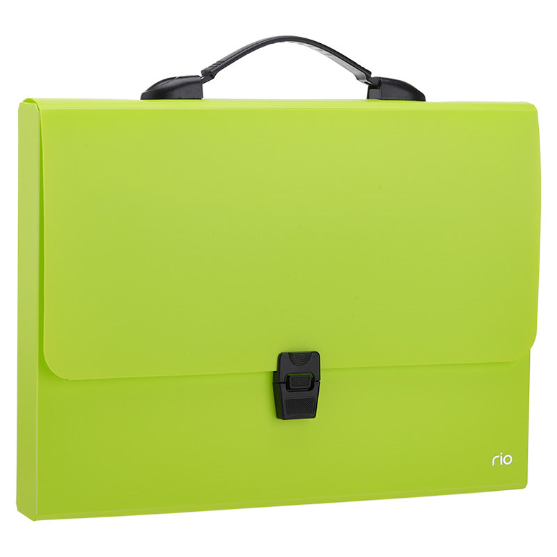 Servieta de plastic A4 cu maner diverse culori neon Deli
