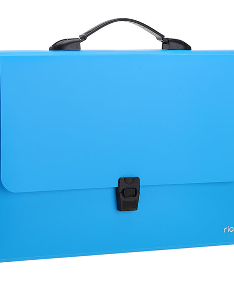 Servieta de plastic A4 cu maner diverse culori neon Deli