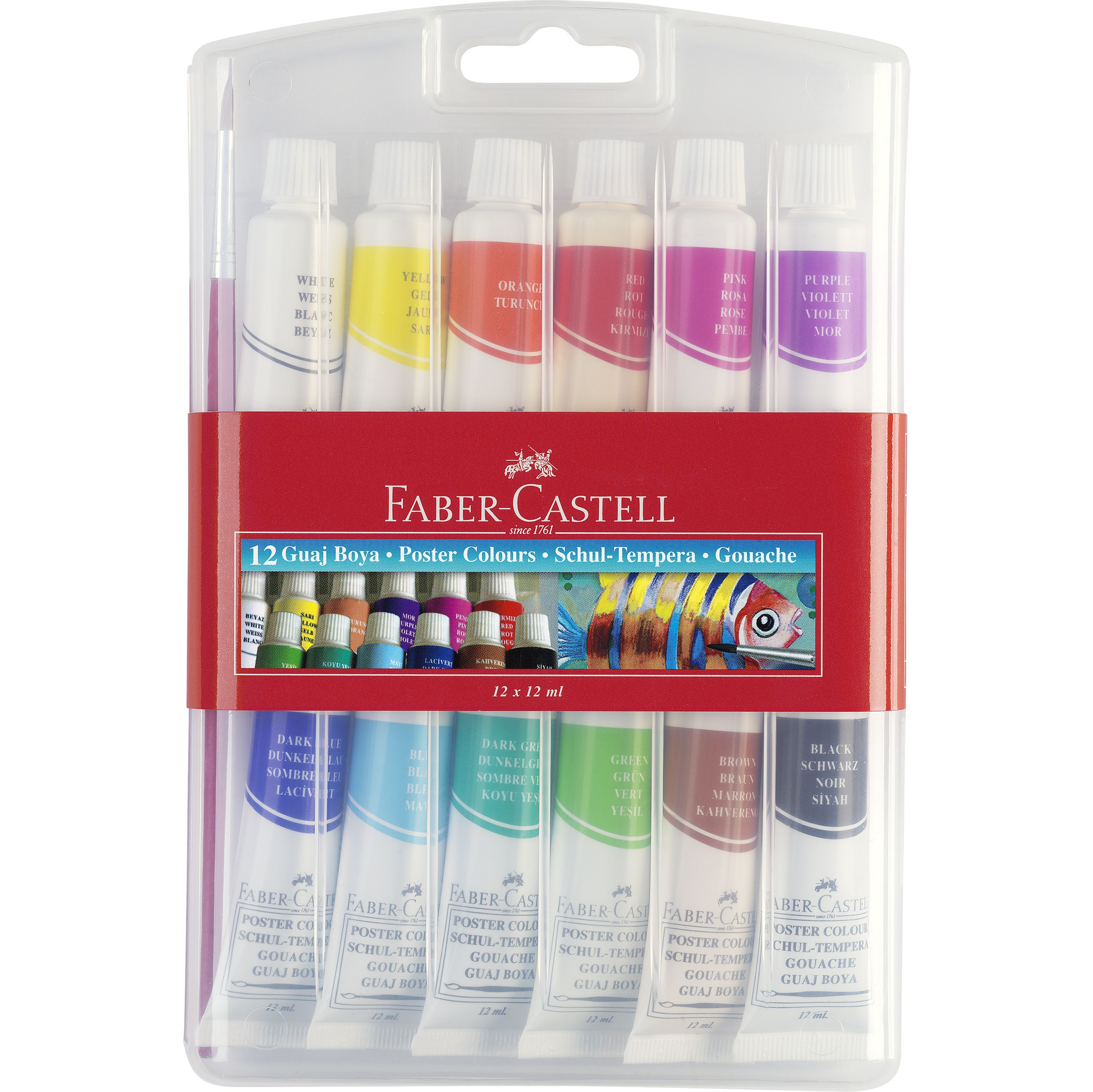 Tempera 12 culori 12 ml Faber-Castell