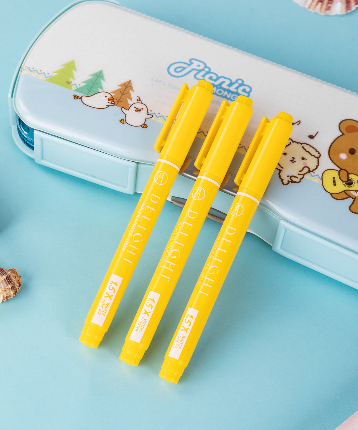 Textmarker slim culori neon Deli