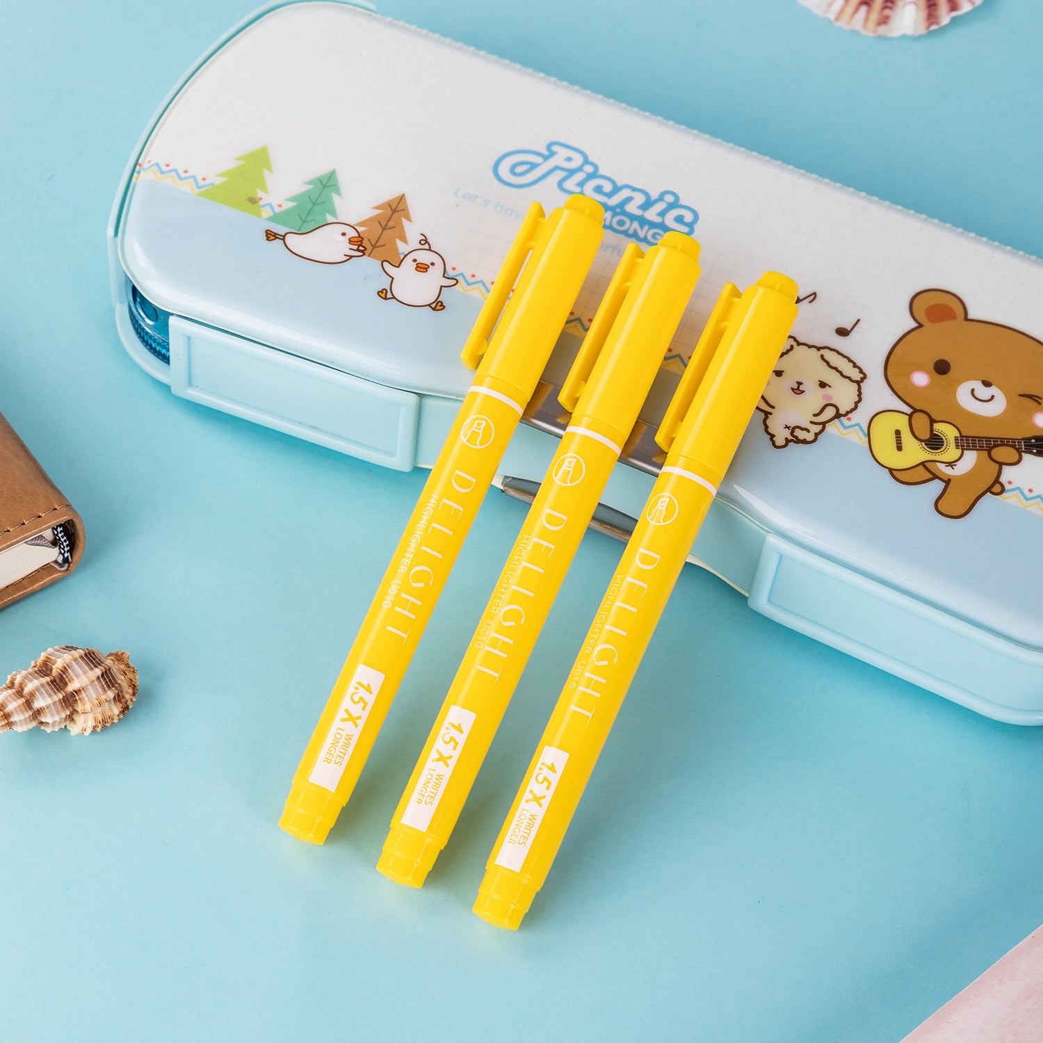 Textmarker slim culori neon Deli