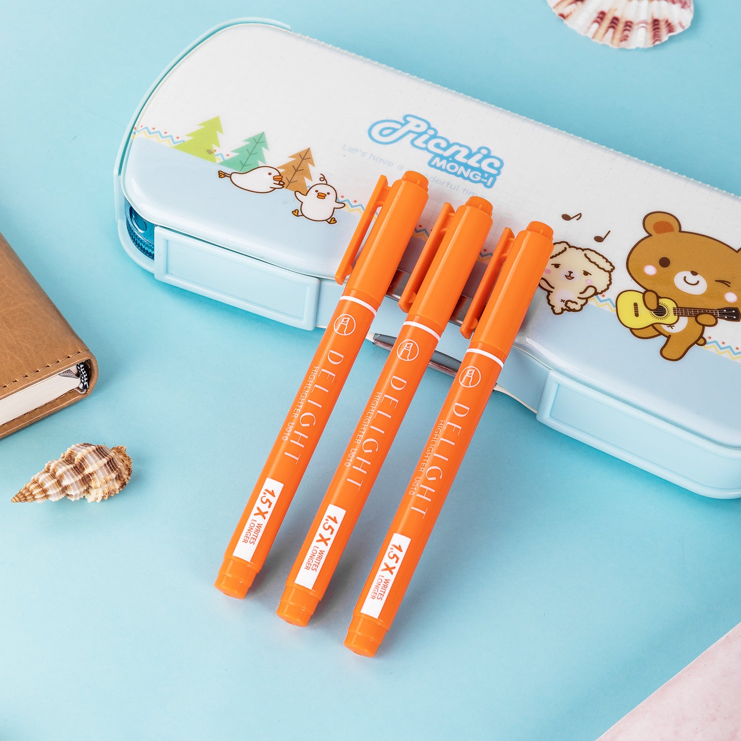 Textmarker slim culori neon Deli