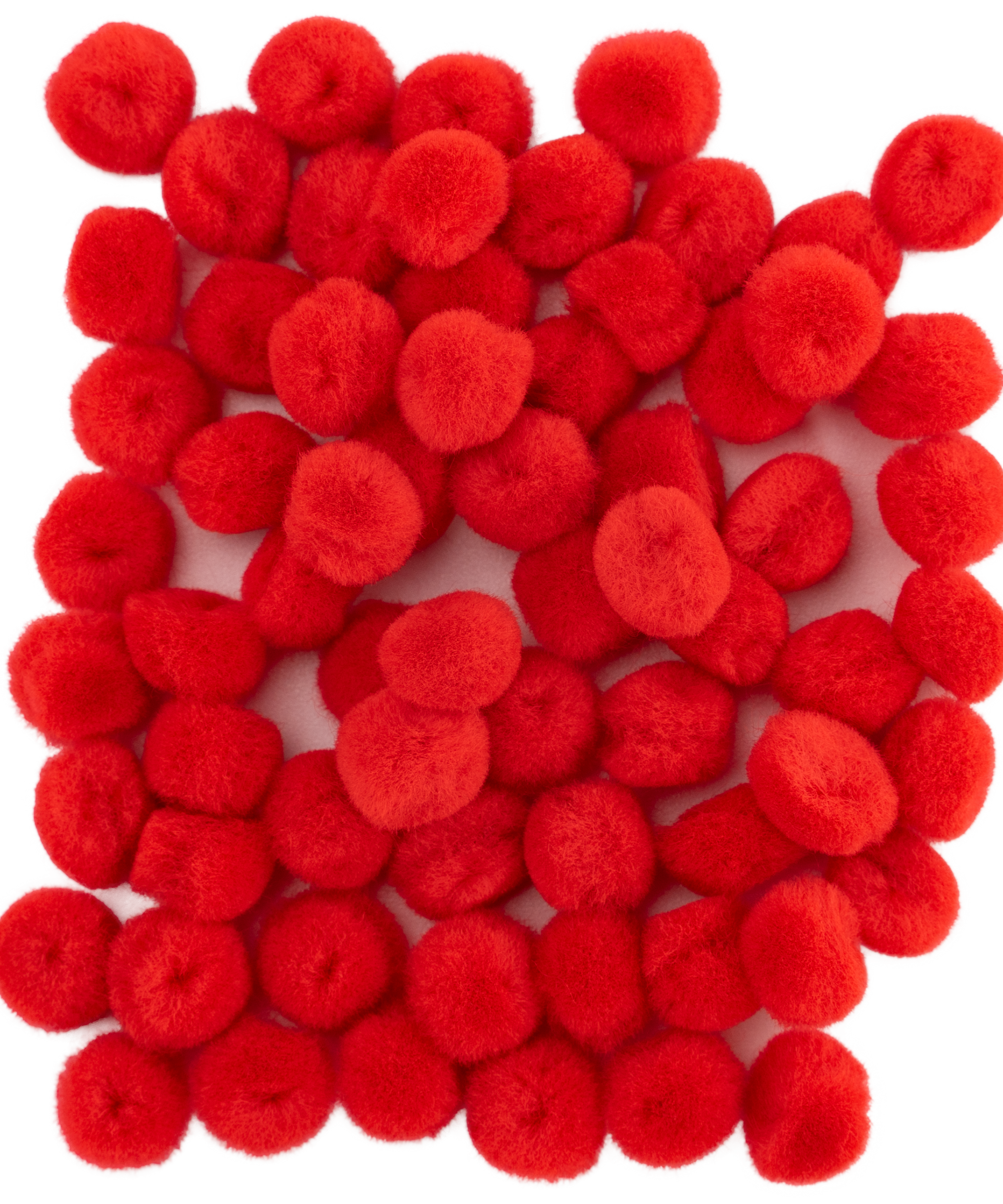 Pompon 10 mm Rosu set 65 bucati