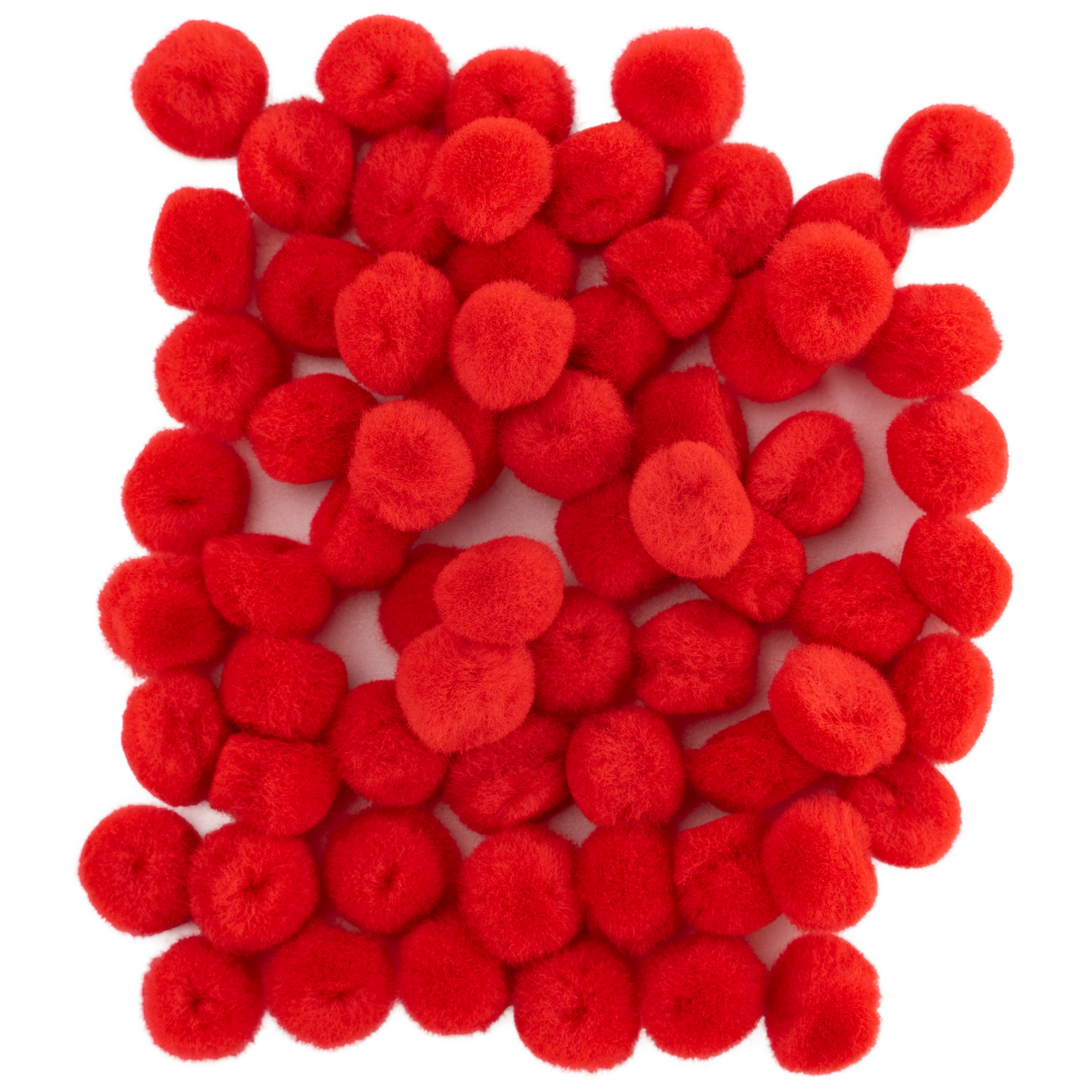 Pompon 10 mm Rosu set 65 bucati