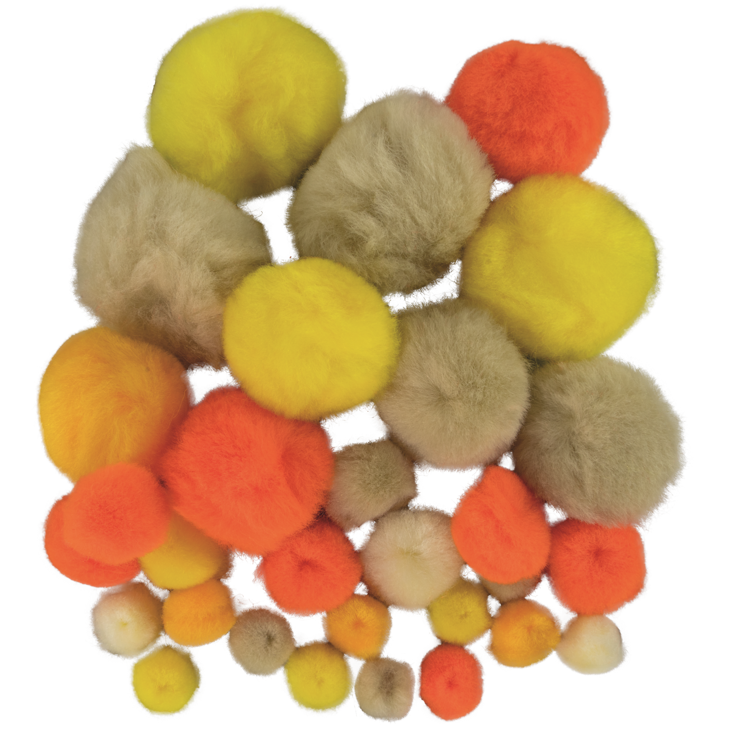 Acuarella - culori acrilice, accesorii papetarie, pensule, carioci si markere etc - Pomponi 10-40 mm mix nuante de galben set 30 bucati din categoria , recomandat pentru desen si activitati creative, pret avantajos in magazin online