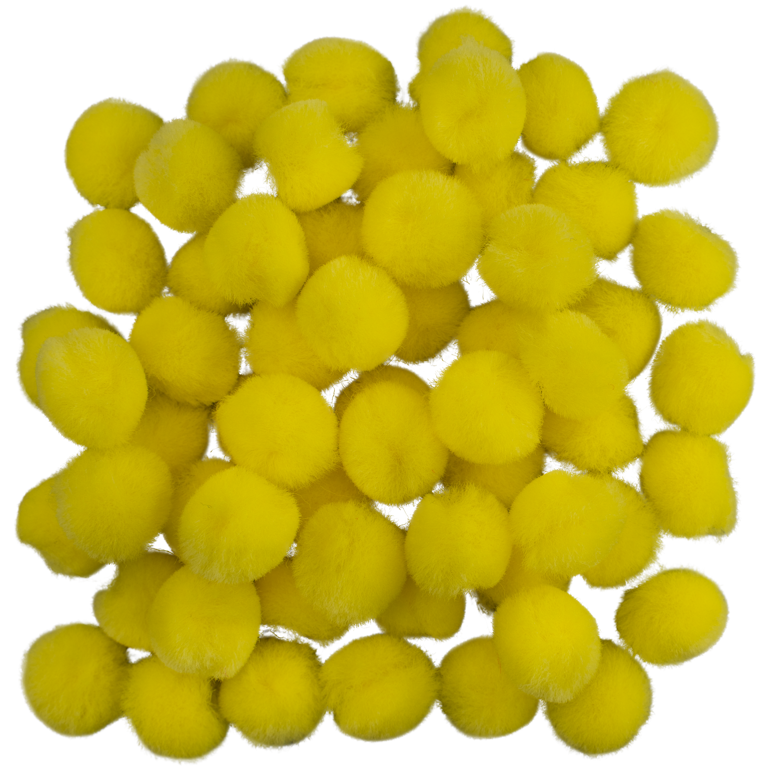 Pompon 15 mm Galben set 60 bucati
