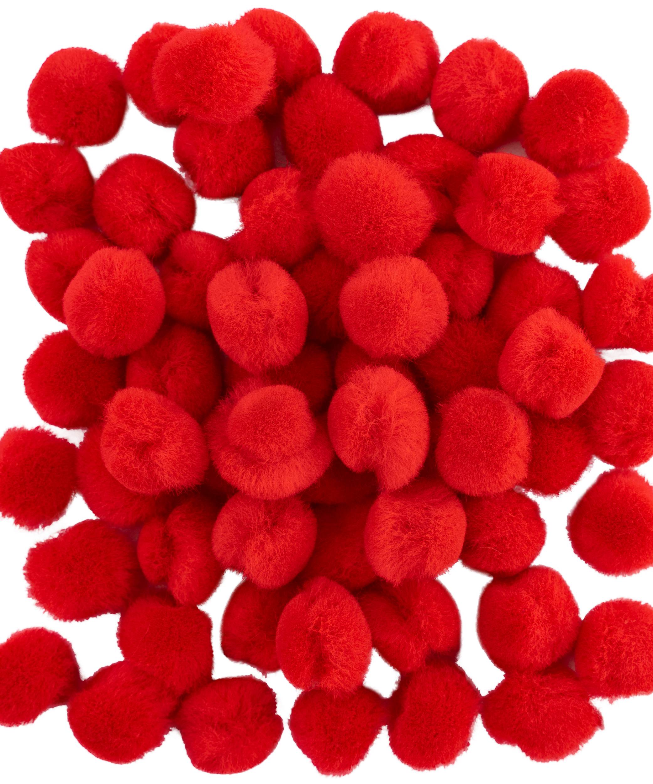 Pompon 15 mm Rosu set 60 bucati