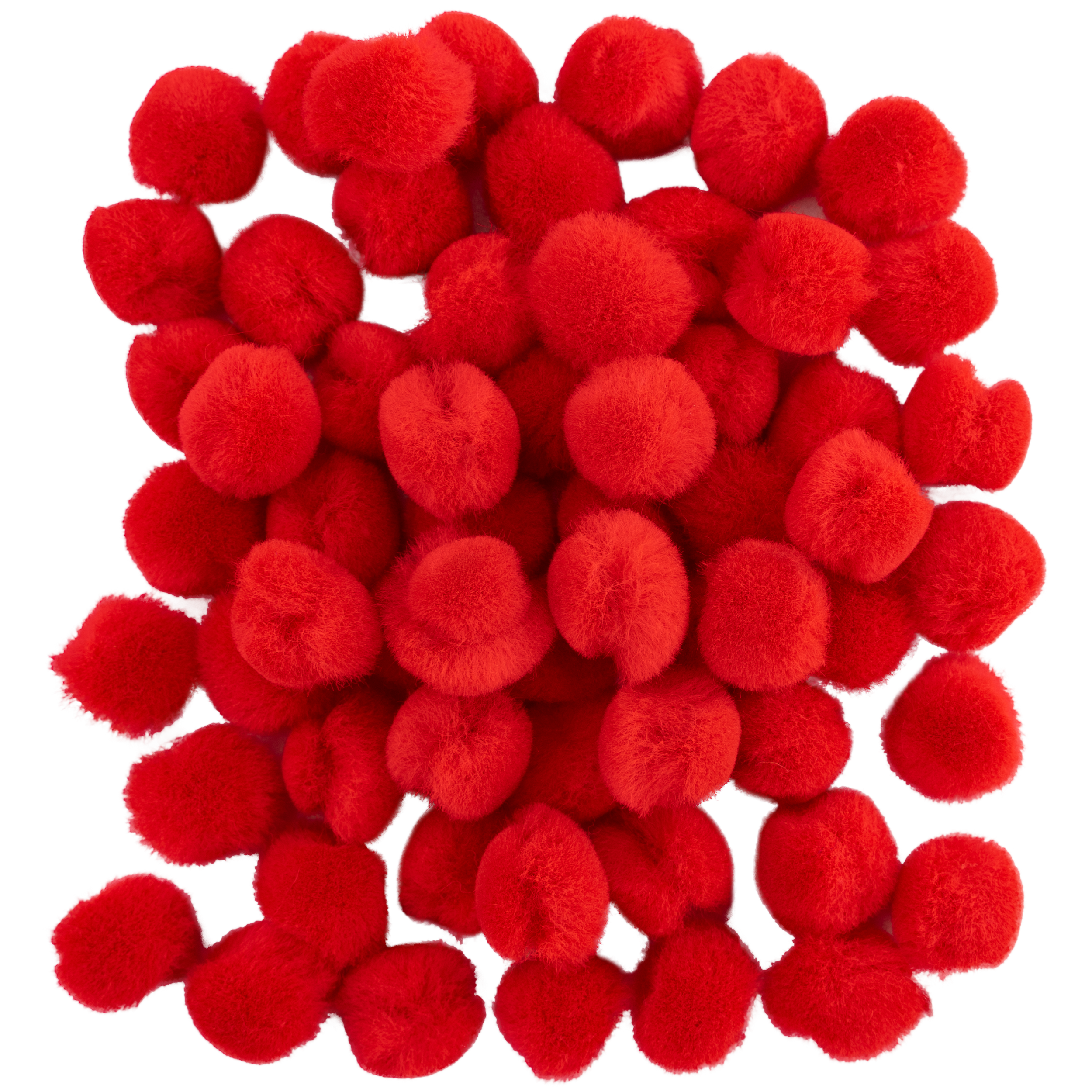 Pompon 15 mm Rosu set 60 bucati
