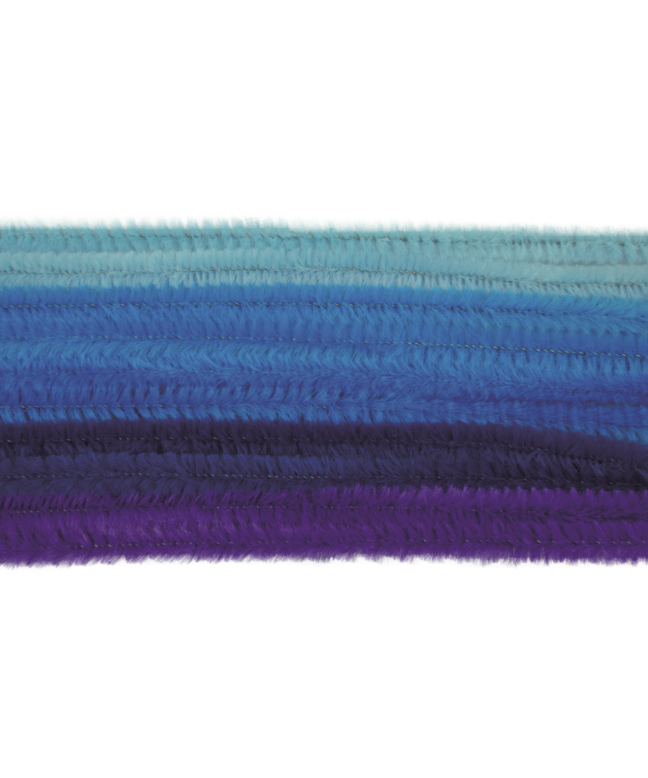 Sarma plusata Chenille mix nuante de albastru 8 mm x 50 cm set 10 buc