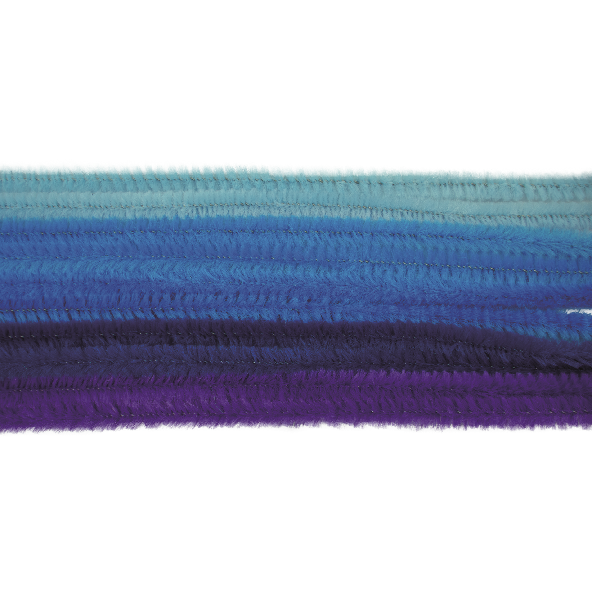 Sarma plusata Chenille mix nuante de albastru 8 mm x 50 cm set 10 buc