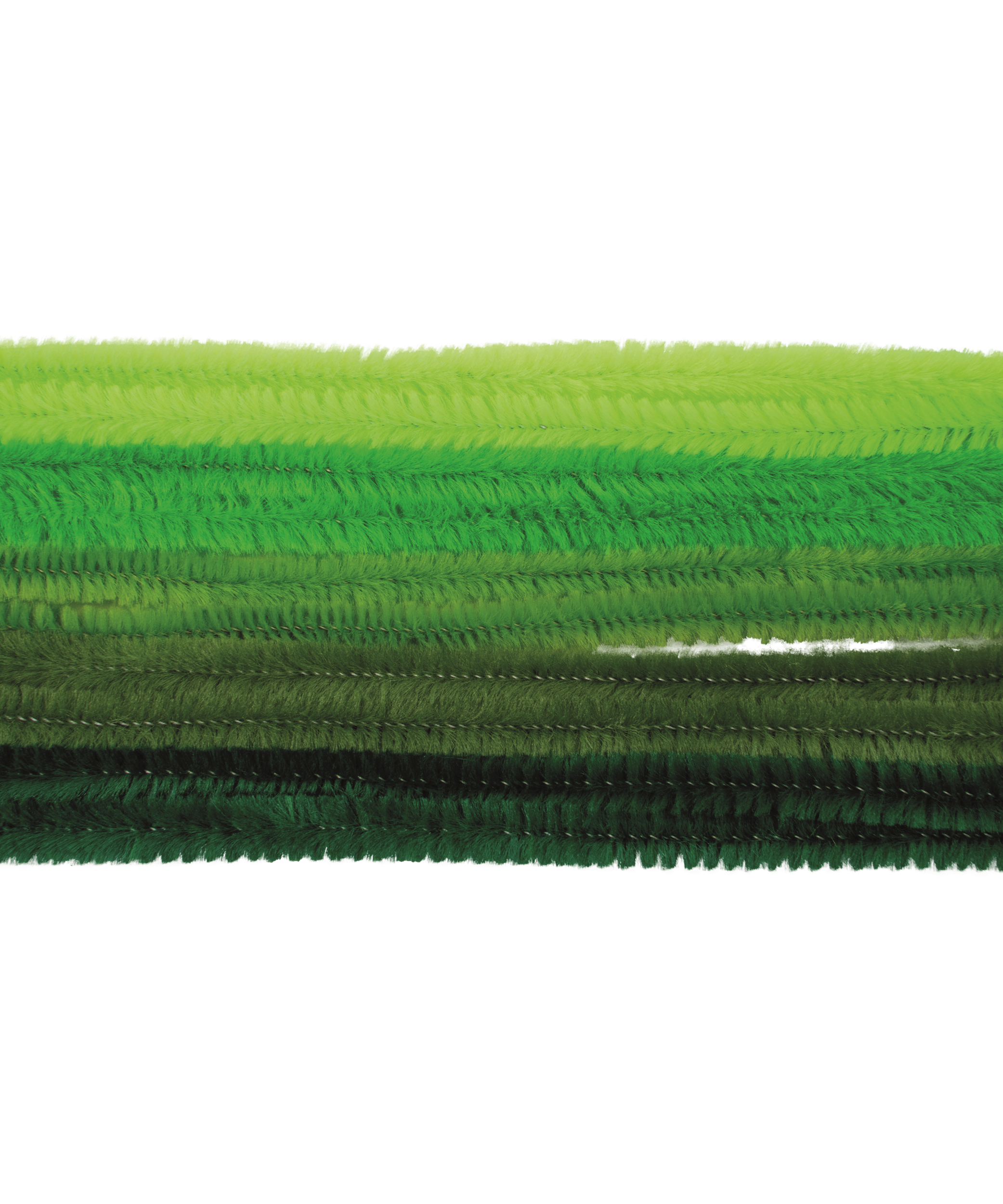 Sarma plusata Chenille mix nuante de verde 8 mm x 50 cm set 10 buc