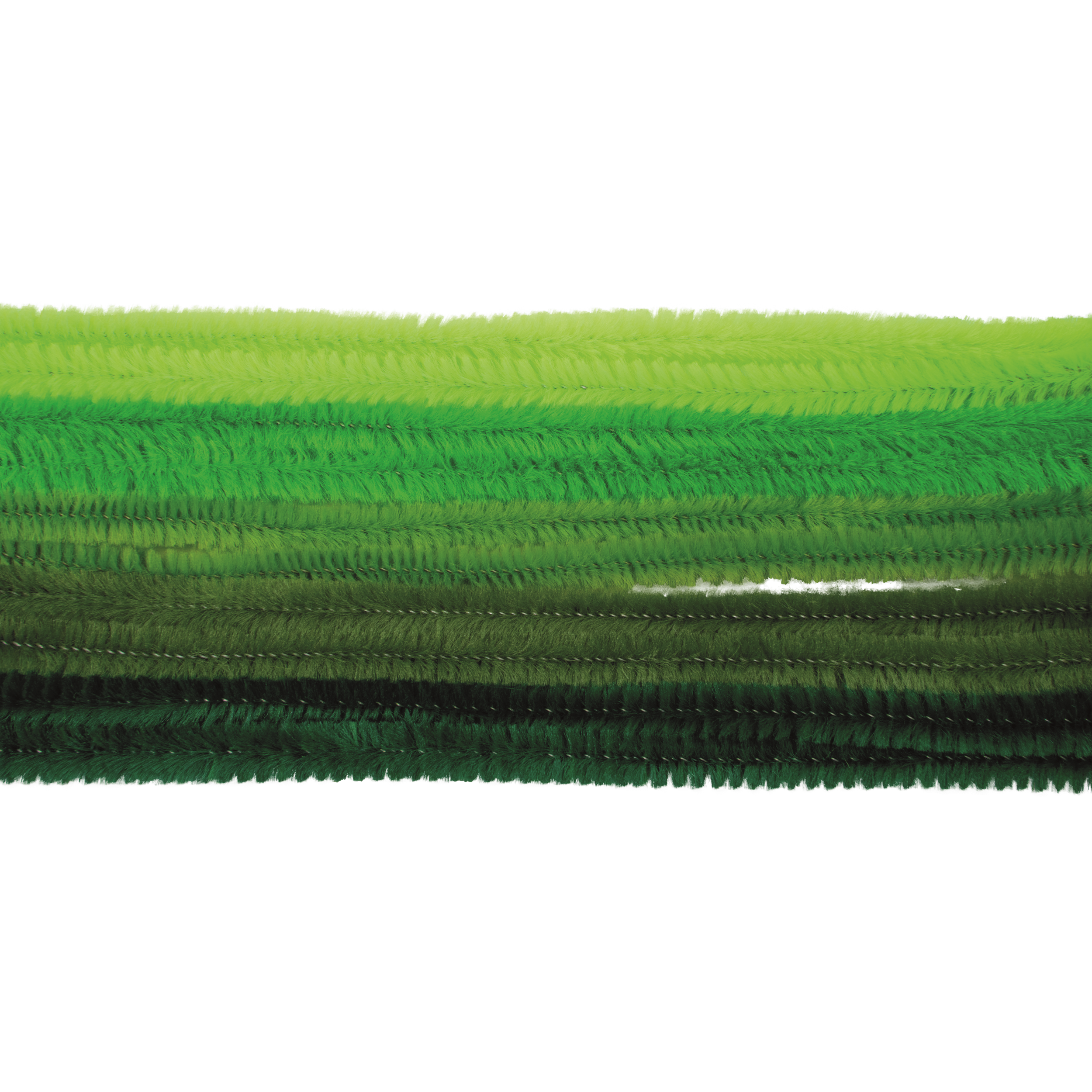 Sarma plusata Chenille mix nuante de verde 8 mm x 50 cm set 10 buc