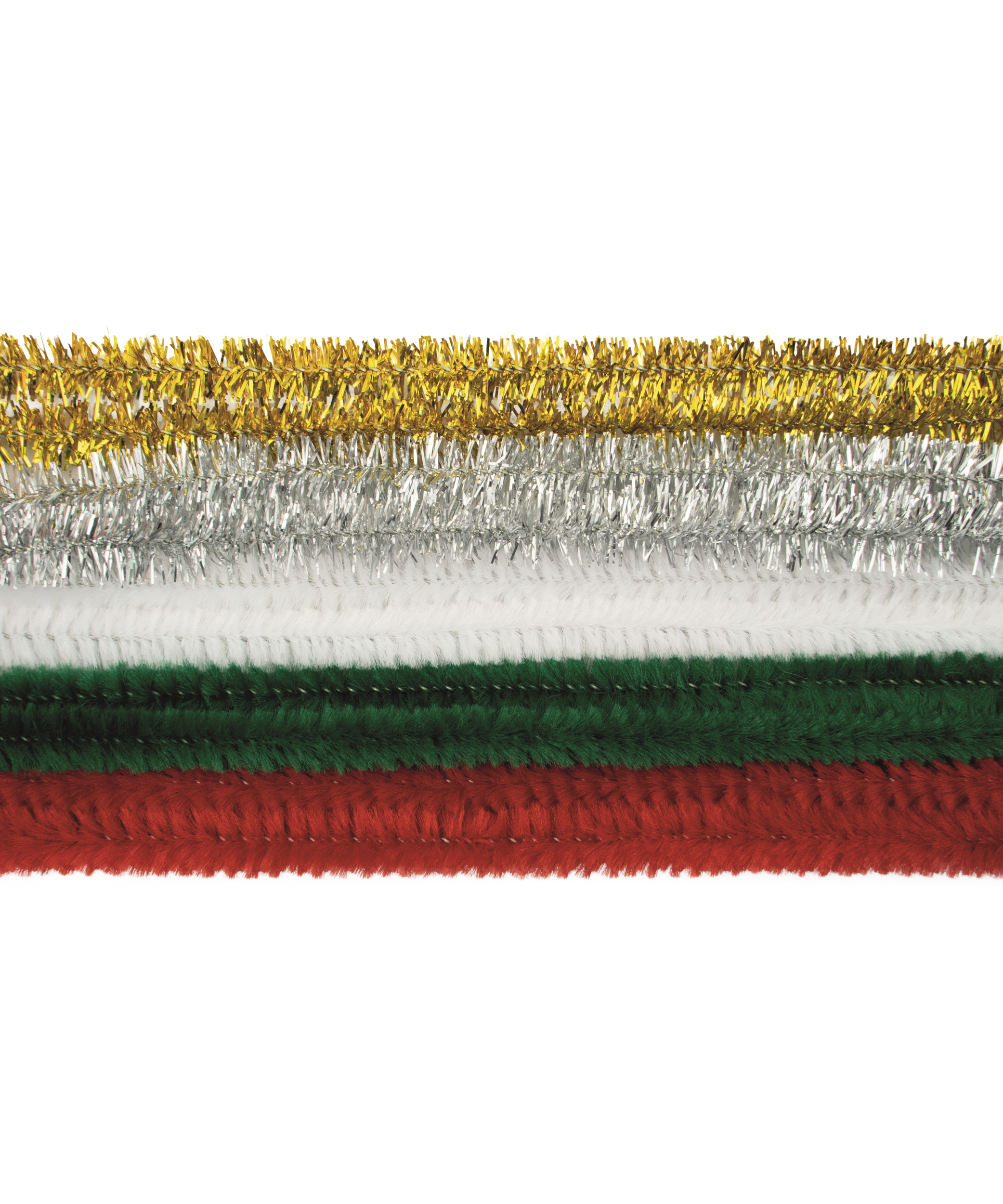 Sarma pluasta- Chenille culori mix de Craciun 8 mm x 50 cm set 10 buc