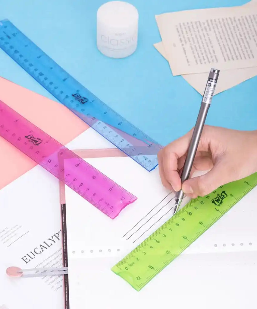 Rigla 30cm flexibila color Deli