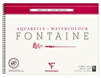 Bloc desen Fontaine Aquarelle