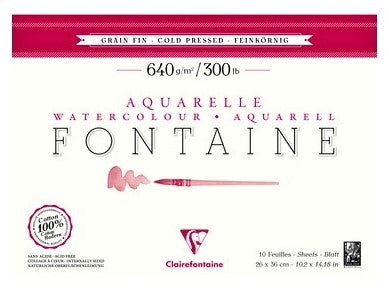 Bloc desen Fontaine Aquarelle