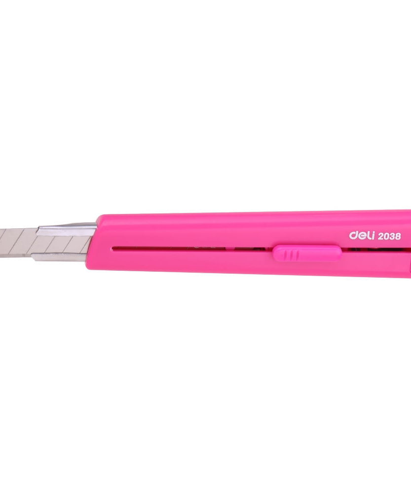 Cutter mic cu sina si protectie lama modern culori asortate Deli