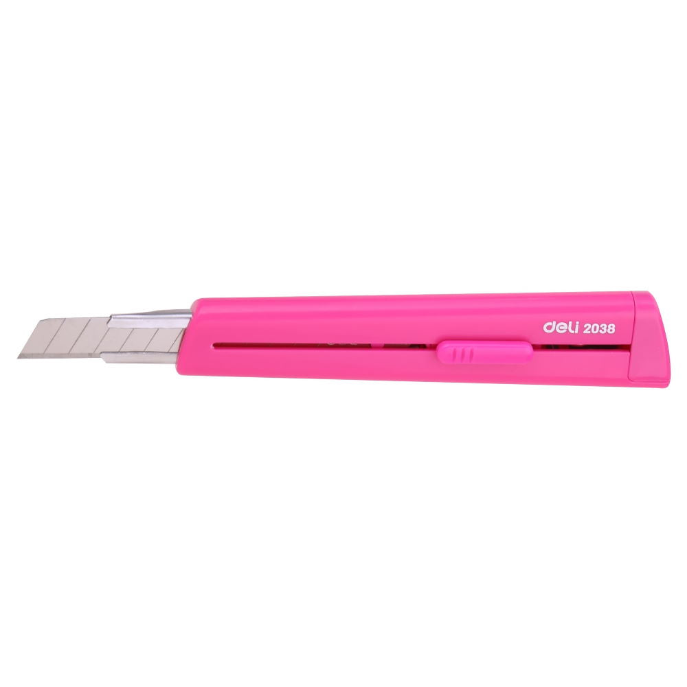 Cutter mic cu sina si protectie lama modern culori asortate Deli
