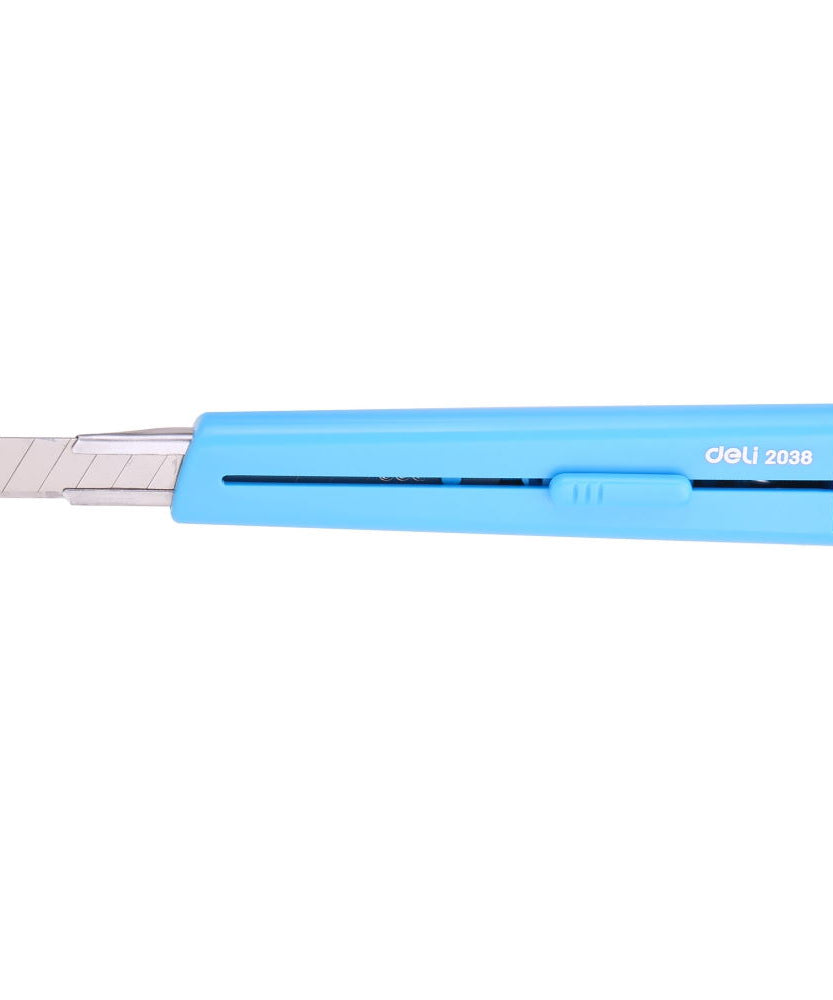 Cutter mic cu sina si protectie lama modern culori asortate Deli