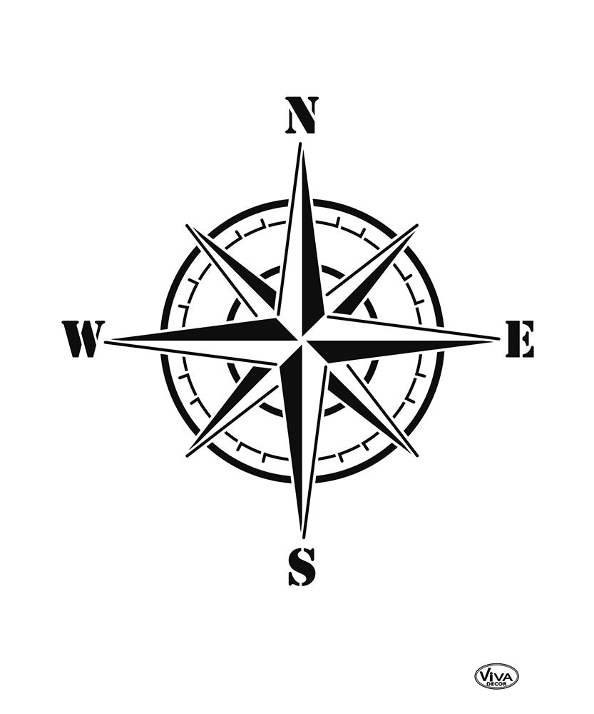 Sablon Universal A4 "COMPASS ROSE" Viva Decor