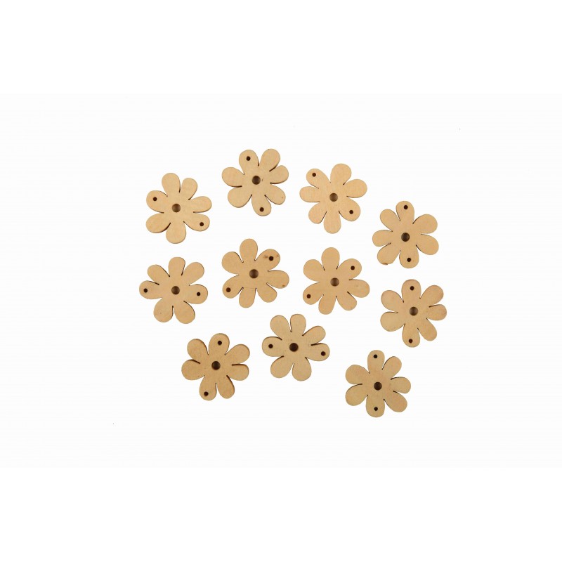 Acuarella - culori acrilice, accesorii papetarie, pensule, carioci si markere etc - ACCESORII CREATIE LEMN FLOARE 18 BUC din categoria , potrivit pentru uz profesional si hobby, alegere inspirata pentru papetarie moderna