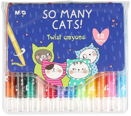 creioane cerate Twist Crayon So many cats 12