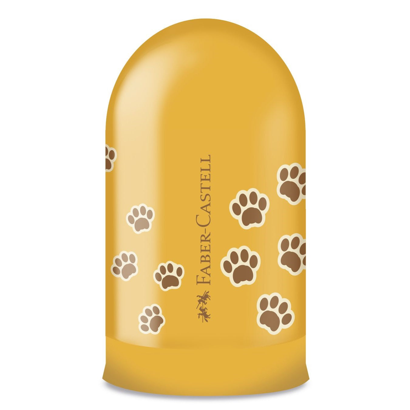 Ascutitoare simpla cu container amprente modele asortate Faber-Castell