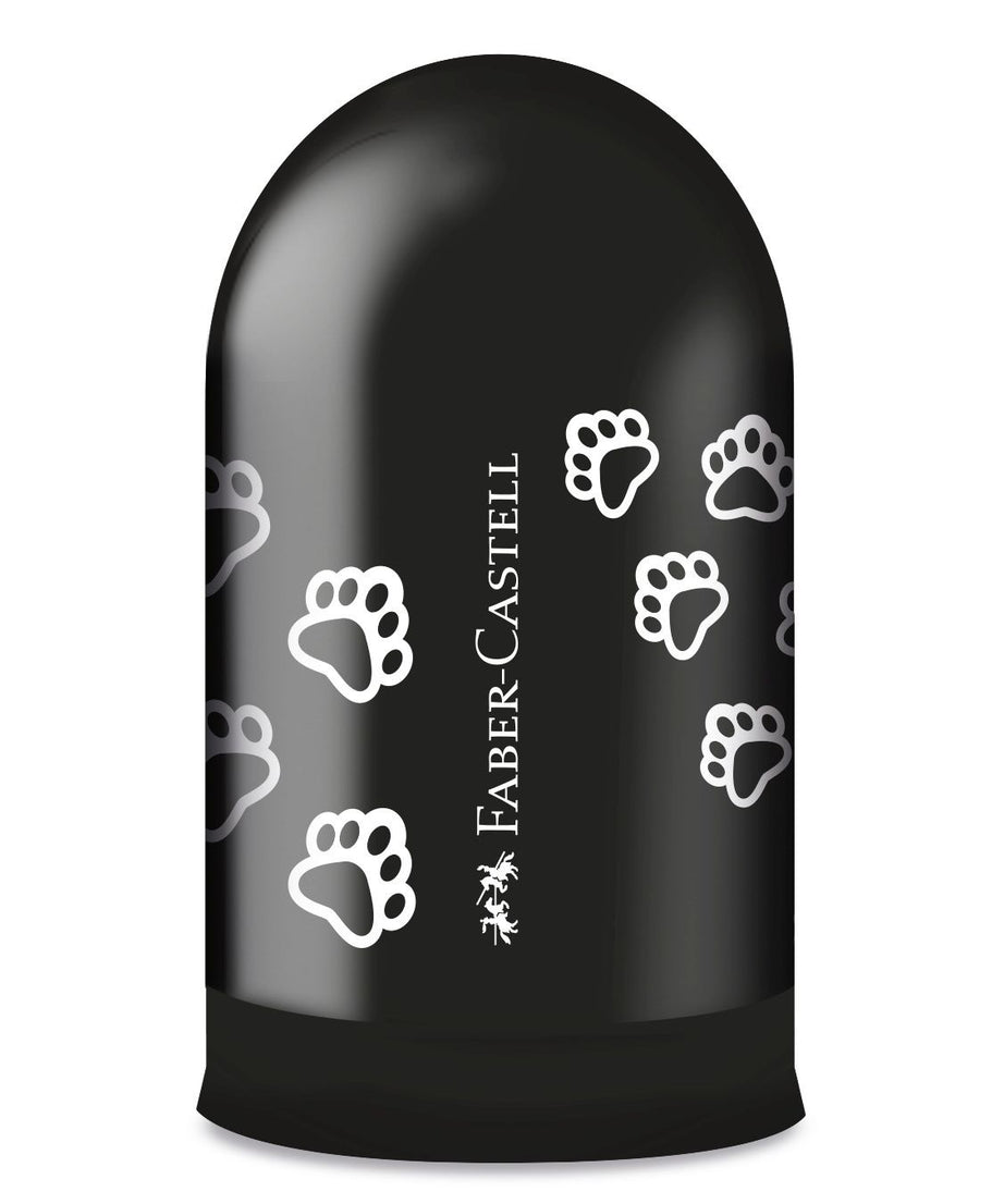 Ascutitoare simpla cu container amprente modele asortate Faber-Castell