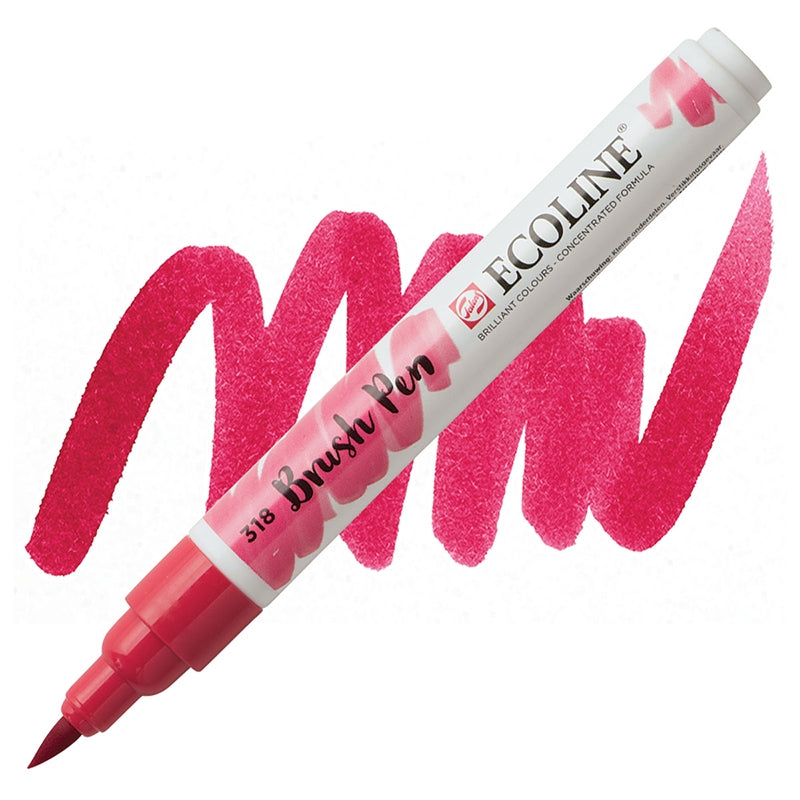 Carioci Ecoline Brush Pen - Scarlet - din categoria , potrivit pentru uz profesional si hobby, alegere inspirata pentru papetarie moderna