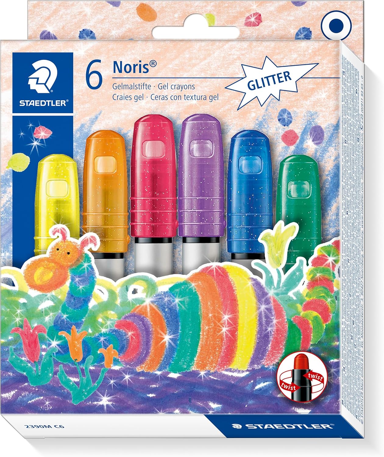 CREIOANE CU GEL NORIS GLITTER 6/SET