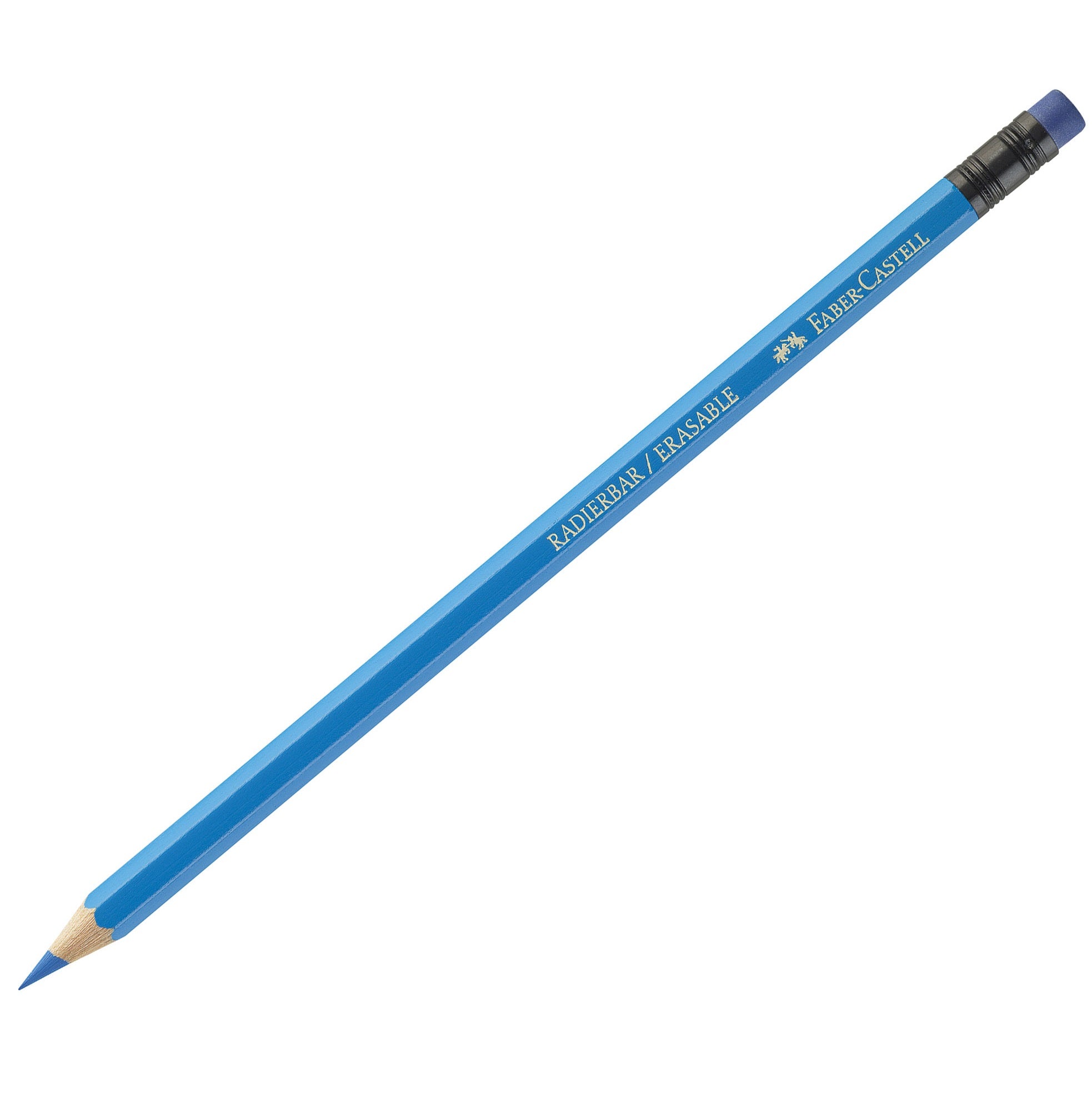 Creioane colorate set 12 culori cu guma eco Faber-Castell