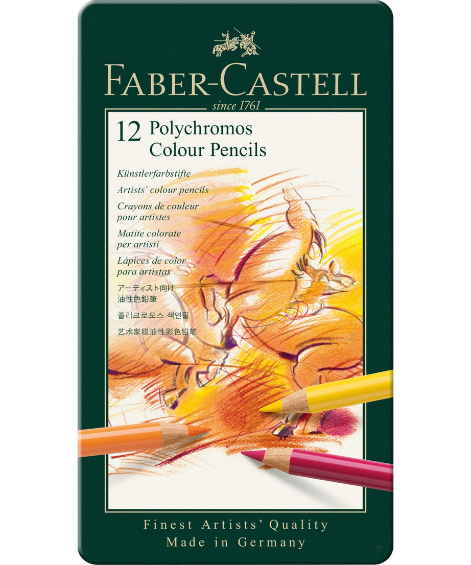 Creioane colorate set 12 culori Polychromos Faber-Castell