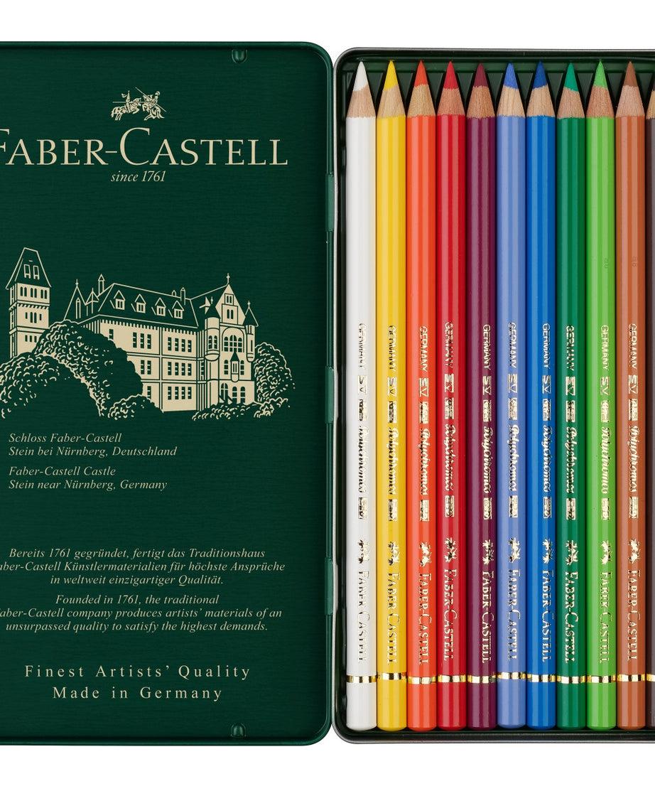 Creioane colorate set 12 culori Polychromos Faber-Castell