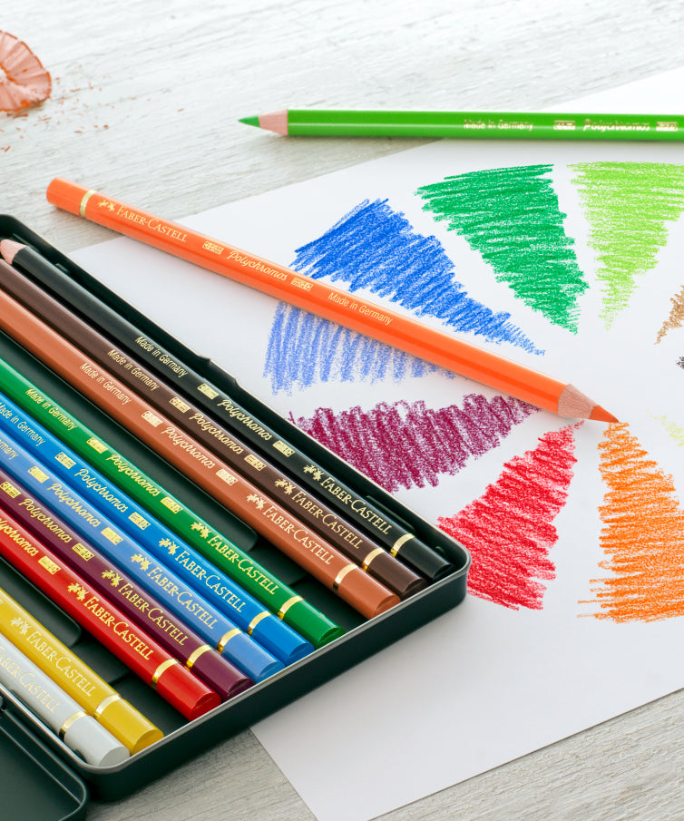 Creioane colorate set 12 culori Polychromos Faber-Castell