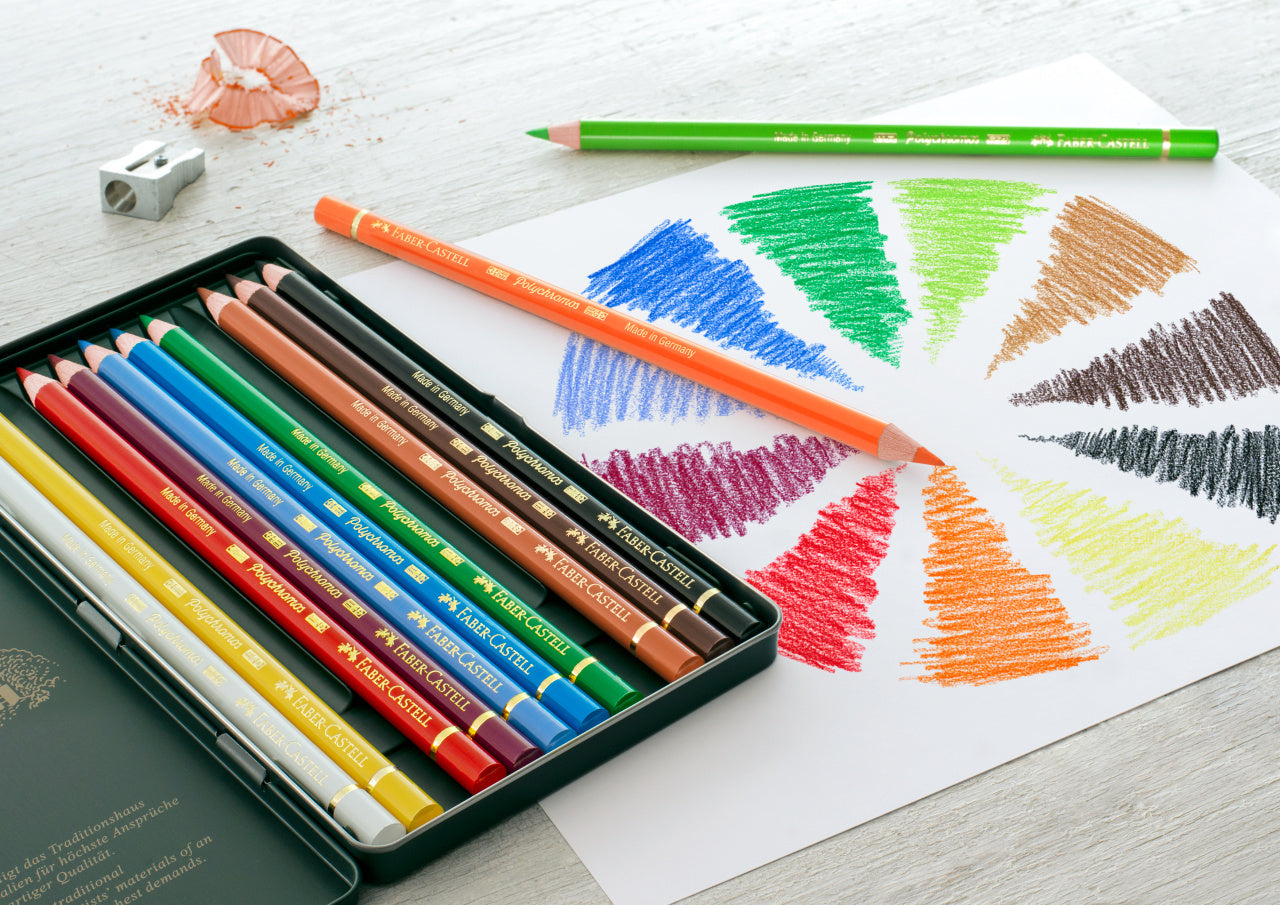 Creioane colorate set 12 culori Polychromos Faber-Castell