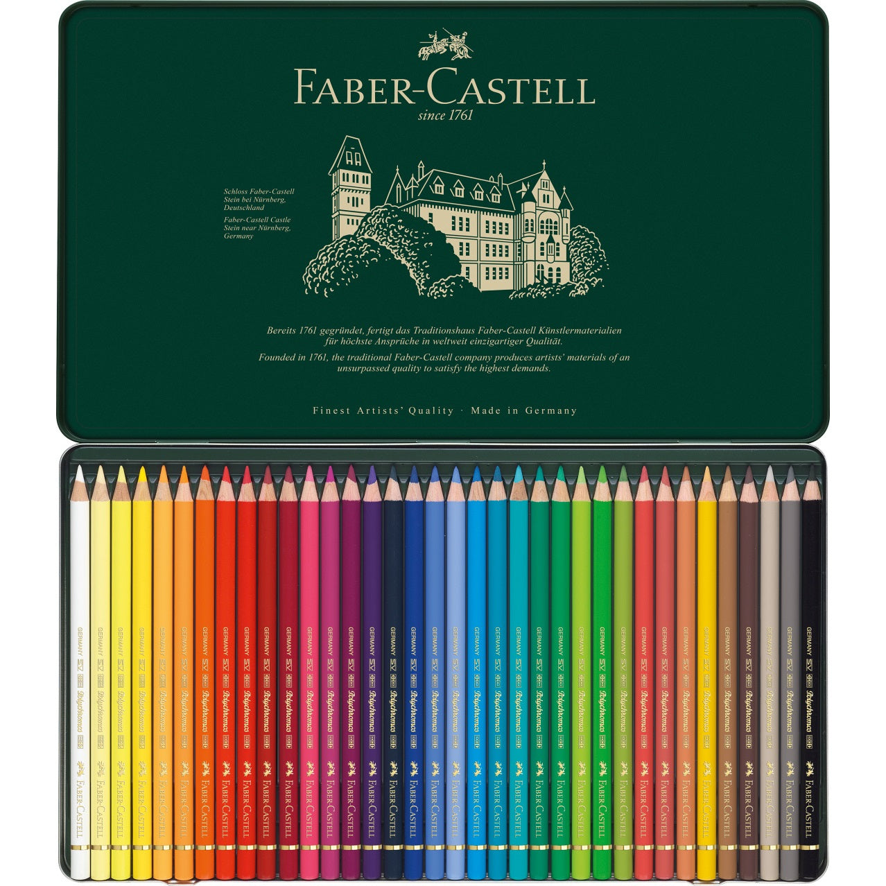 Creioane colorate set 36 culori Polychromos Faber-Castell