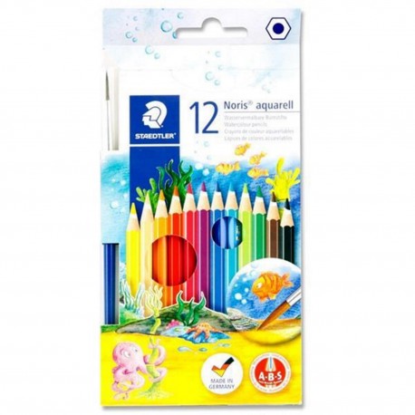 Acuarella - culori acrilice, accesorii papetarie, pensule, carioci si markere etc - CREION COLOR NORIS AQUARELA 12/SET + PENSULA din categoria , recomandat pentru desen si activitati creative, produs original disponibil din stoc