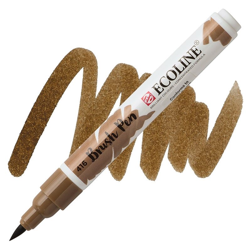 Carioci Ecoline Brush Pen - Sepia light - din categoria , ideal pentru scoala si teme zilnice, alegere inspirata pentru papetarie moderna