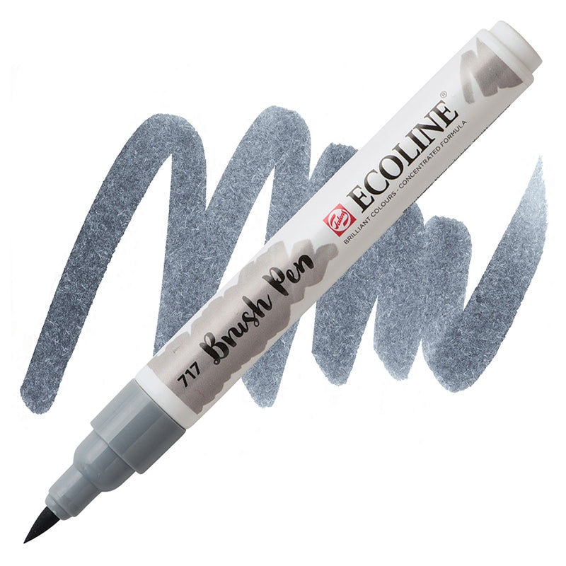 Carioci Ecoline Brush Pen - Grey - din categoria , perfect pentru birou si organizare eficienta, disponibil online cu livrare rapida
