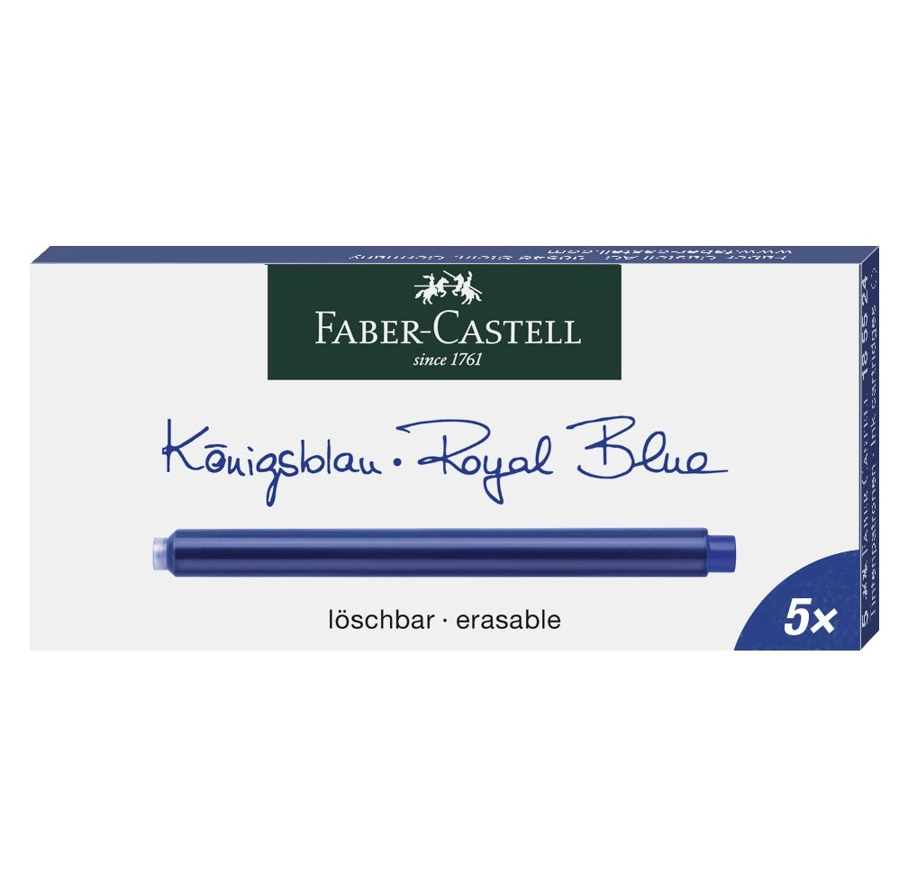 Acuarella - culori acrilice, accesorii papetarie, pensule, carioci si markere etc - Rezerve Faber-Castell Mari Albastre 5 buc/cutie din categoria Office Supplies > Office Instruments > Writing & Drawing Instrument Accessories > Marker & Highlighter Ink Refills > Marker Refills, excelent pentru proiecte artistice si craft, produs original disponibil din stoc