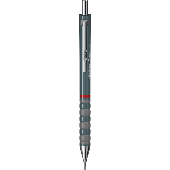 Creion mecanic Rotring Tikky 0.5 Gun, portmină profesional cu design elegant și finisaj metalic gun grey. Ideal pentru desen tehnic, schițe, notițe și scris zilnic. Creionul Rotring oferă grip cauciucat antiderapant, mecanism fiabil și confort excelent, perfect pentru arhitecți, studenți și birou.