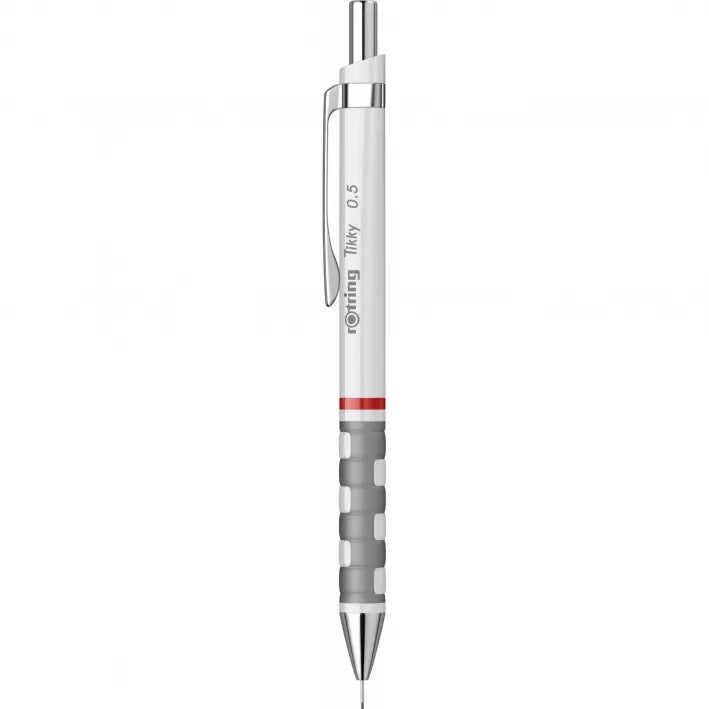 Creion mecanic Rotring Tikky 0.5 alb, portmină profesional cu design modern și nuanță albă elegantă. Ideal pentru desen tehnic, schițe, notițe și scris zilnic. Creionul Rotring oferă grip cauciucat antiderapant, mecanism fiabil și confort sporit, perfect pentru arhitecți, studenți și birou.