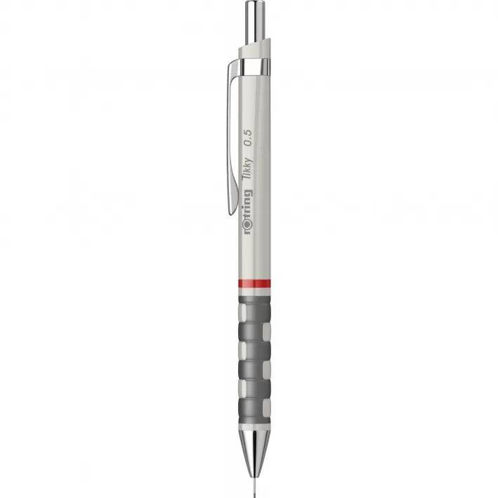 Creion mecanic Rotring Tikky 0.5 gri, portmină profesional cu design ergonomic și finisaj elegant. Ideal pentru desen tehnic, scris zilnic, schițe și proiecte precise. Creionul Rotring oferă grip cauciucat antiderapant, mecanism fiabil și confort sporit, fiind perfect pentru arhitecți, studenți și birou.